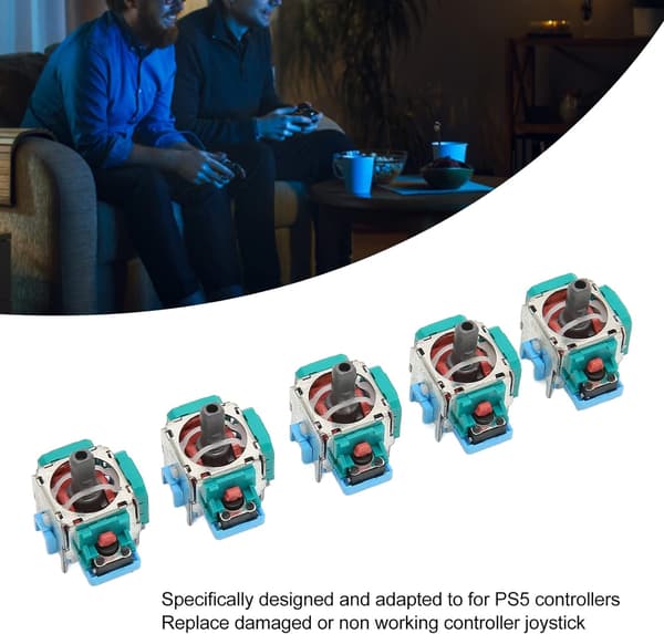 3D analog spak for PS5 spillkontroller erstatning, 5-pakning - Perfekt