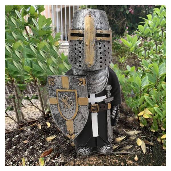 Knight Gnomes Guard 1/8 st Harts Desktop Ornament Skulptur Soldat Miniatyr Figur ollection Heminredning C