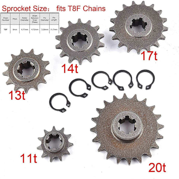 Kraftig gearreduktionsboks koblingsudskiftning kompatibel med 47Cc 49Cc 2-takts T8F 11T 13T 14T 17T-Perfekt