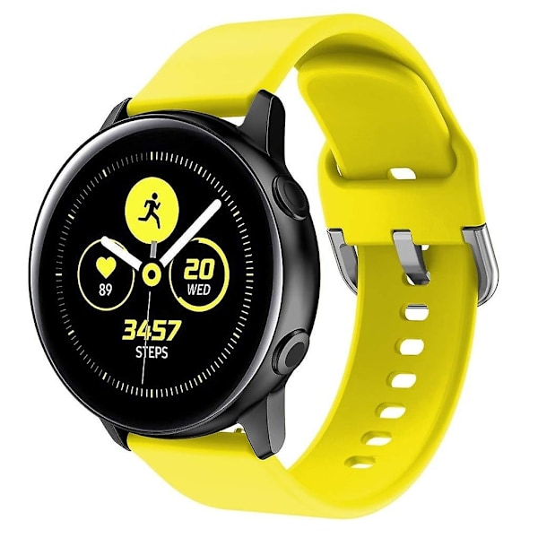 20 mm firkantet spænde silikone smart watch rem kompatibel med GarminMove Luxe/Move Style/Move 3-Perfet Yellow Style F Garmin Vivoactive 3