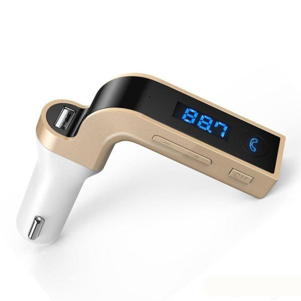 Bluetooth Car FM Transmitter Modulator MP3 USB Guld - Perfet gold one size