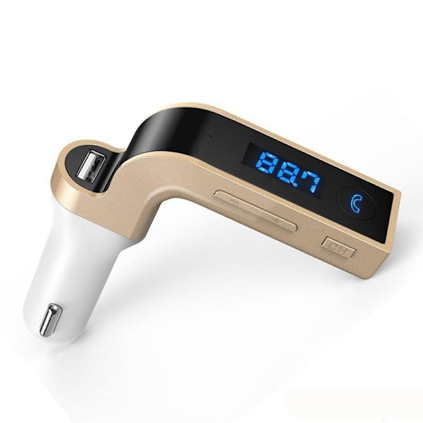 Bluetooth Car FM Transmitter Modulator MP3 USB Guld - Perfet gold one size