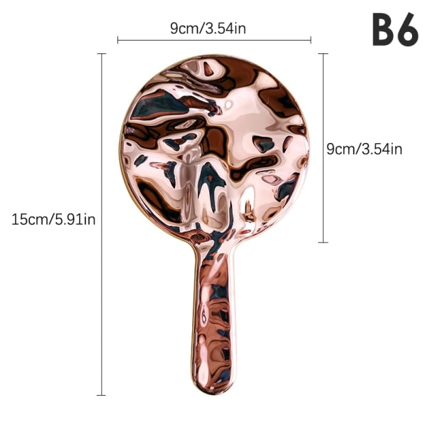 Liquid Shape Neliömäinen Peili Mini Handheld Computer Kosmetiikkamerkki - Perfet Rose Gold B6