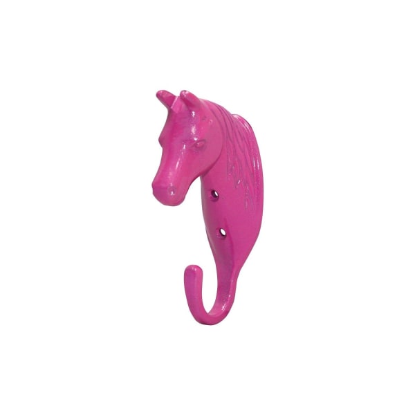 Perry Equestrian Horse Head Single Stall/Wall Hook Pi - Perfet Pink One Size