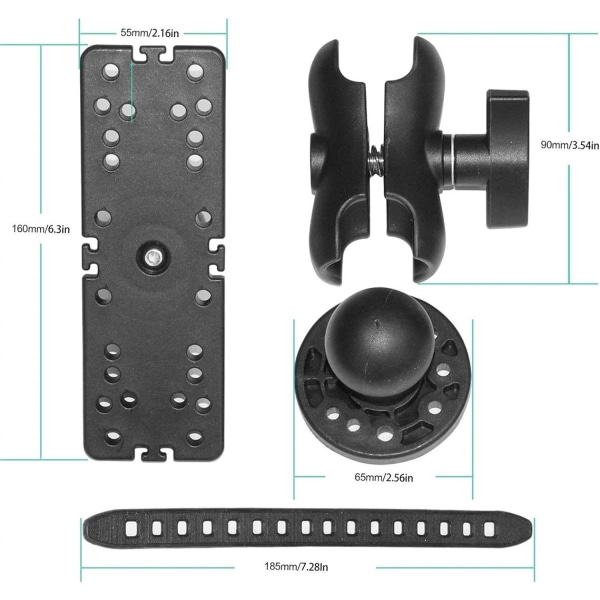 GPS Holder Base Fishfinder Mount - GPS elektronisk ekkoloddfeste | 360 graders rotasjon navigasjon fiske ekkolodd - Perfet