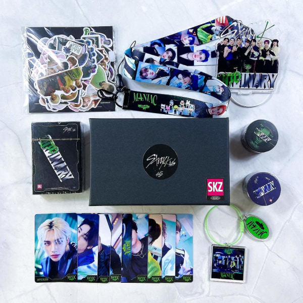 Stray Kids New Album Maxident Gift Box Set Kpop Merchandise Photocards Nøkkelring gaver til Skz Fans - Perfet C