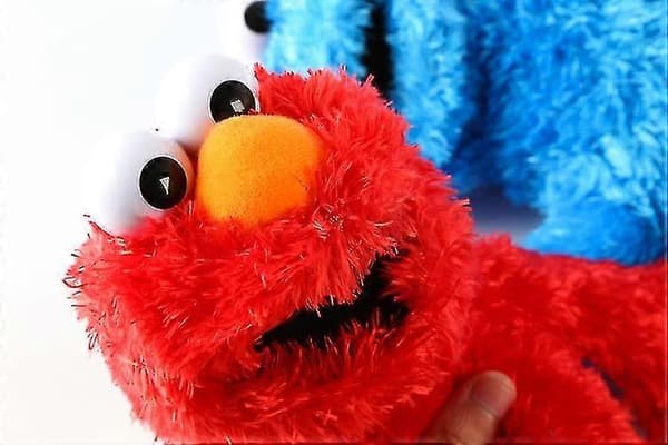 Sesamgade Elmo Cookie Monster Blød Plys Legetøjsdukker 30-33 Cm - Perfekt 2 PCS