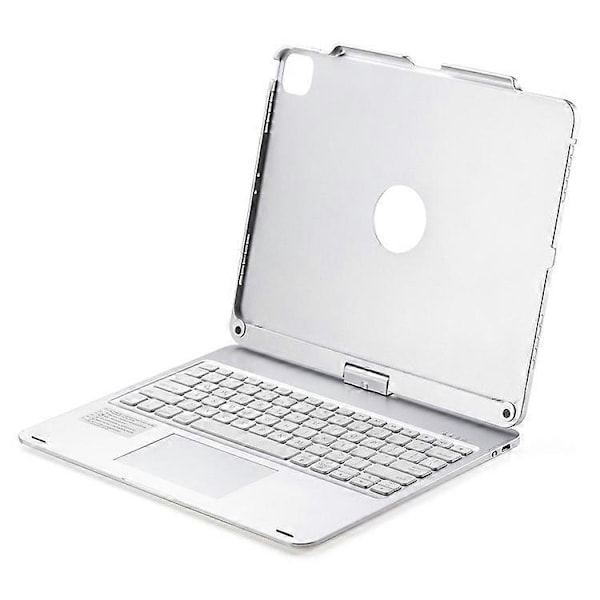 Kompatibelt tangentbord med bakgrundsbelysning och pekplatta för iPad Air 13 (2024) / iPad Pro 12.9 (2022) / (2021) / (2020) / (2018) med surfplattefodral - Perfekt Silver