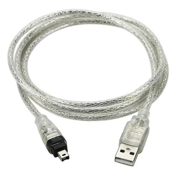USB hanne til firewire Ieee 1394 4 pins Ilink adapter kabel 1394 kabel for Sony - Perfet white