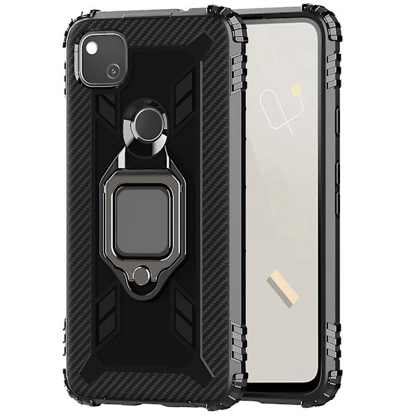 Kompatibel med Pixel 4a Skal - Perfekt Black