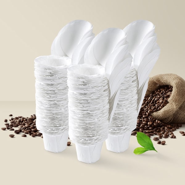 50 stk bærbare kaffefiltre Papirpåfyllbar kaffetrakter Fil - Perfet