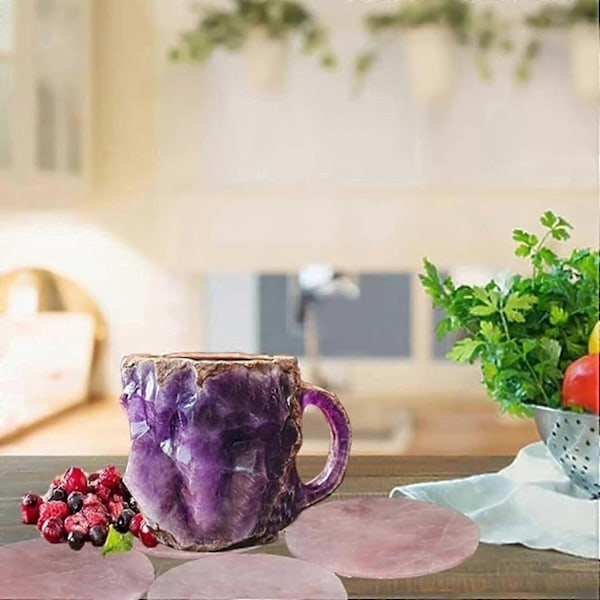 Mineralkrystal Kaffeekrus, Flerfarvet Mineralkrystal Kaffeekrus - Perfekt pink