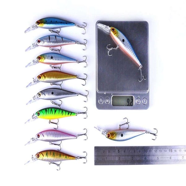 48 stk sett med fiskesluk wobbler, Minnow mixed, Spinners- Perfet multicolor