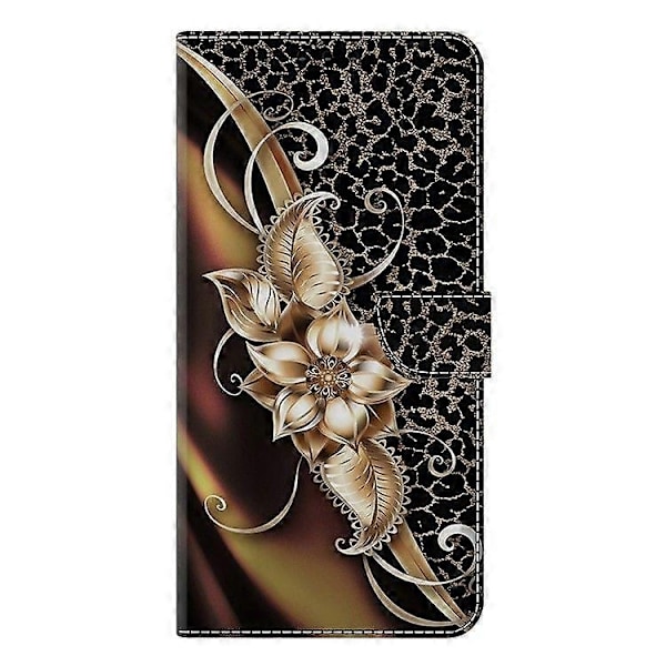 Telefoncover til Samsung Galaxy S25, PU Læder Wallet Telefoncover med Stand-Perfet Metal Flower