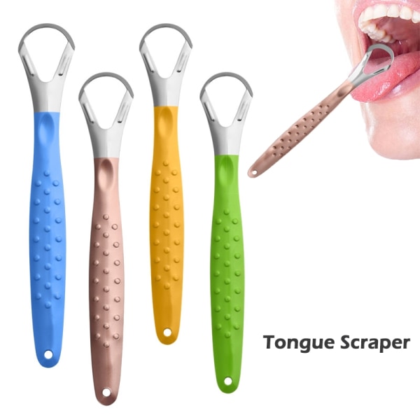 Tongue Cleaner Scraper Tannpleie Munnhygiene Munn St - Perfet Green