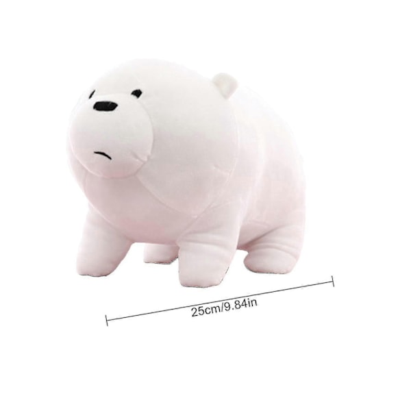 Vi Bare Bjørner Kosedyr Isbjørn Panda Grizzly Myke Plysjleker Kawaii Plysjdyr for Gutter Jenter Barn-e-Perfet White Down 25cm