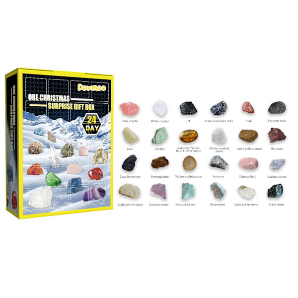 National Geographic Gemsten Adventskalender - 2024 Adventskalender til Børn, 24 Gemsten at Åbne Hver Dag, Mini Gem Gravekalender - Perfekt 16