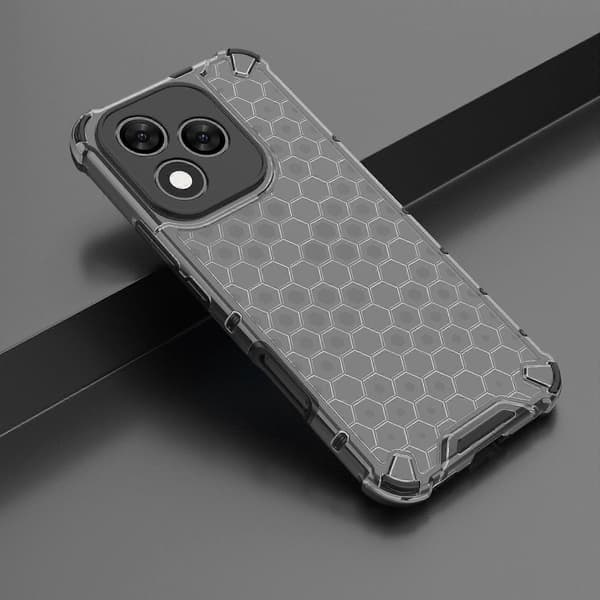 Honeycomb Stöttåligt Telefonfodral Kompatibelt med Honor 400 Lite-Perfet Black