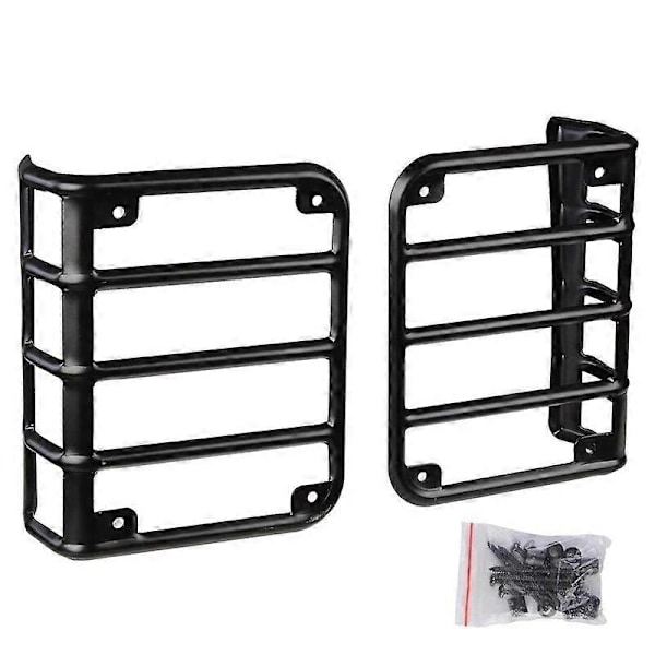 Skydd kompatibla med Jeep Wrangler JK tillbehör 7 tum främre strålkastare bakre bakljus främre blinkersskydd kompatibla med Jeep-Perfet Tail light Cover