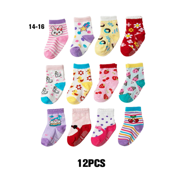 Perfekt andningsbar baby för säkerhet och bekväm lektid - Perfet 1109（12 pairs/sets 14-16（age 3-5）