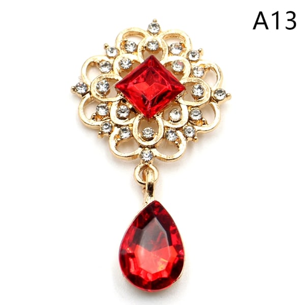 25*45MM legering Rhinestone Akryl Firkantet knapp DIY Dekorativ A - Perfet A13