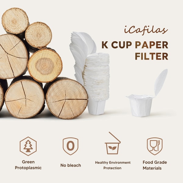 50 stk bærbare kaffefiltre Papirpåfyllbar kaffetrakter Fil - Perfet