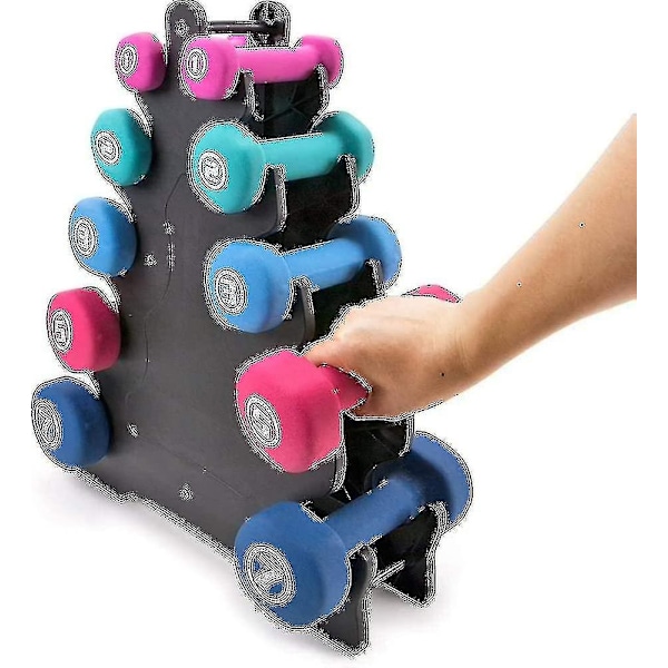 Dumbbell Stativ, Trekantet og Stor Blad 5-Trins Dumbbell Opbevaring Vægt Stativ Multi-Trins Perfekt til Håndholdt Vægtning