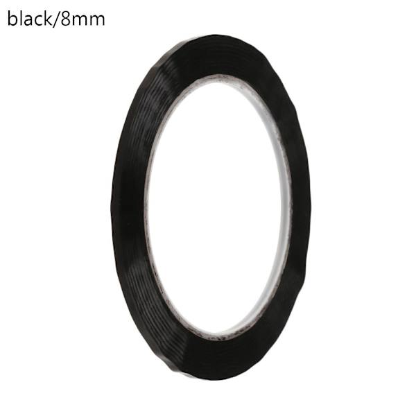 1 stk Desktop Positioneringstape Markeringstape SORT 8MM sort-Perfet black 8mm