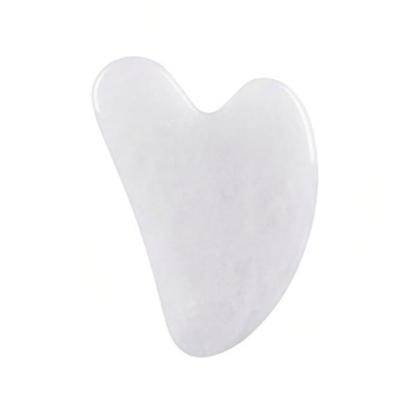 Naturlig Gua Sha Jade Rose Quartz Stone Face Board Tool - - Perfet white