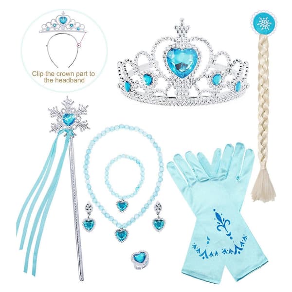Barn Flickor Blå Klänning Kostym Prinsessklänningar Fancy Cosplay-Perfekt Blue 100