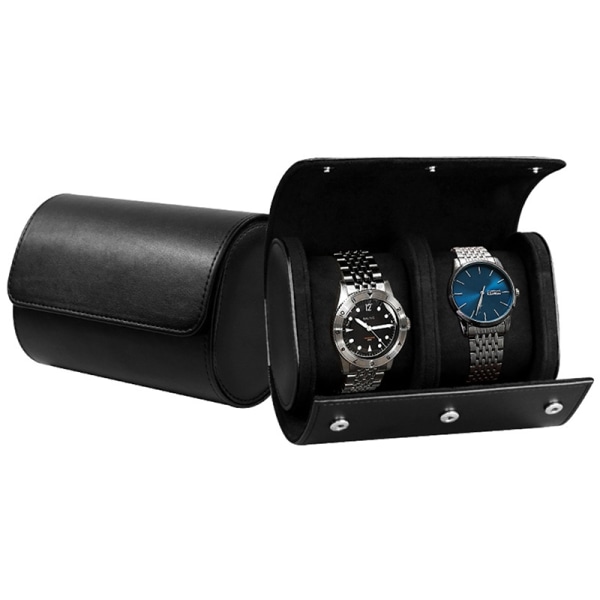 Monitoiminen nahkainen säilytyslaatikko watch - täydellinen Black