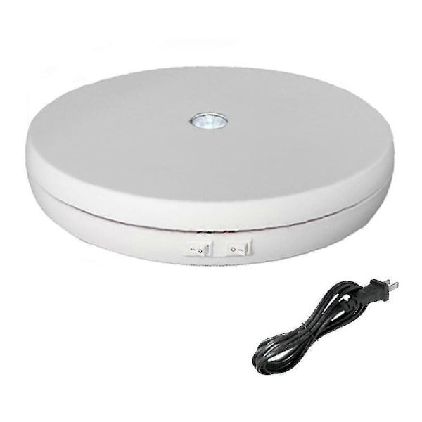 Smart laddningsbar justerbar hastighet elektrisk skivspelare 360 grader 110/220v-Perfet White National standard 220V
