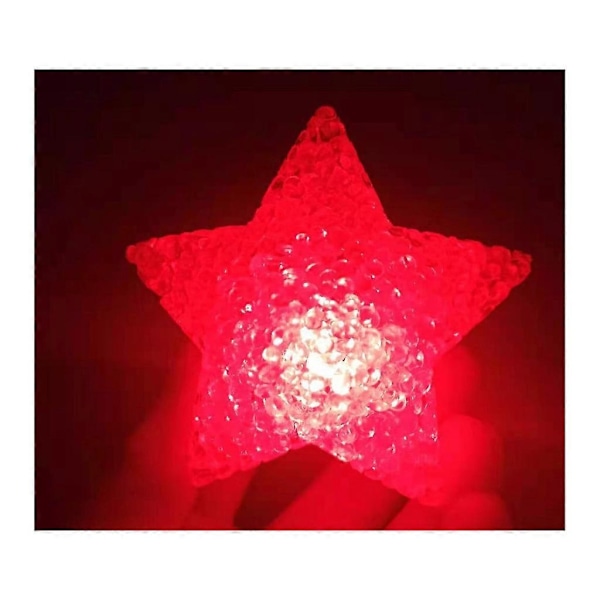 PVC Nattelys Stjerneformet Lys Barnegave til Ferie og Bursdag - Perfekt Red light-handheld 8CM