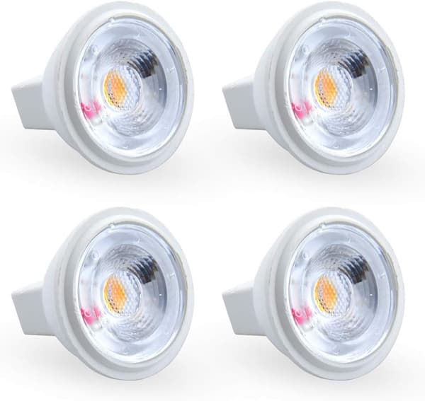 3W MR11 GU4 LED-lampe Kaldhvit 6000K AC/DC 12V (4 stk) - Perfet