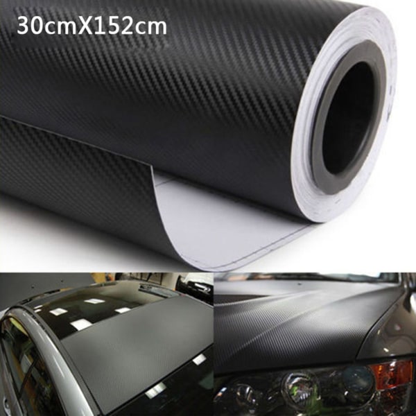 Car Styling Bildekal 152x30Cm 4D kolfiber vinylfilm - Perfet