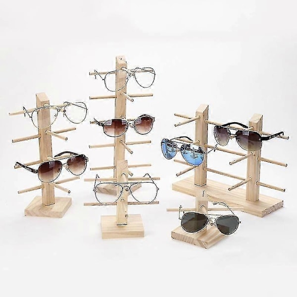 Briller i tre - Solbriller Display Stativ Hylle - Holdbar Brille Display Stativ - Perfekt 6