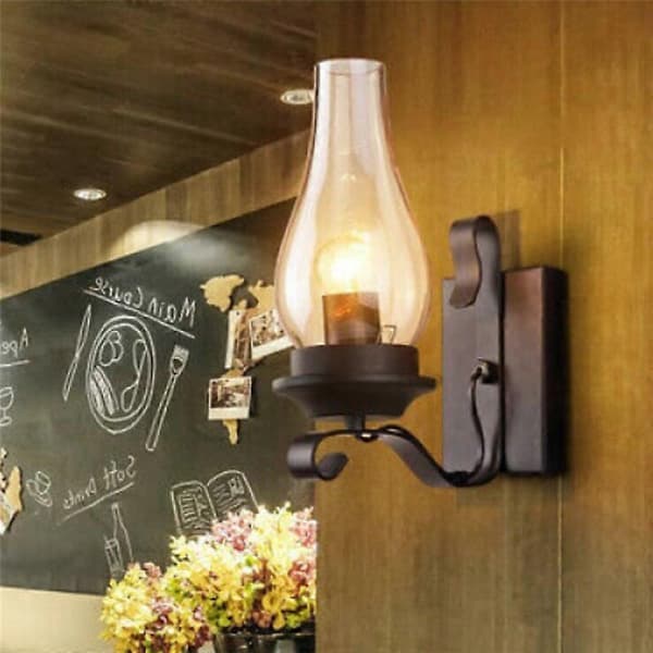 Industriel Retro Væglampe Rustik Trisse Indendørs Sconce Lampe Armatur - Perfet