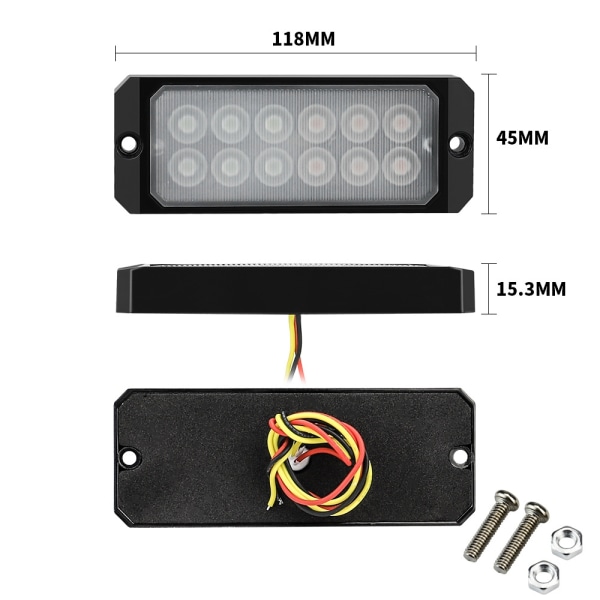Color Bilbelysning 2 delar Utility Truck Side Light LEDs - Perfet