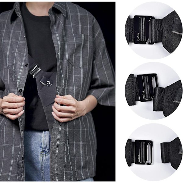Multi Pocket Bröstväska Herr Stöldskydd axelväskor Herr Sling Crossbody axelväska Herr Liten för utomhusresor Vandring Jogging - Perfet