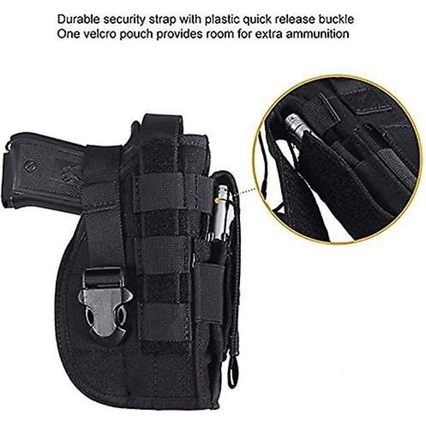 Universal taktinen kotelo oikeakätisille Molle-pistoolikotelolle Combat Airsoft Belt Holster Multicam oikeakätisille (musta) - Perfet