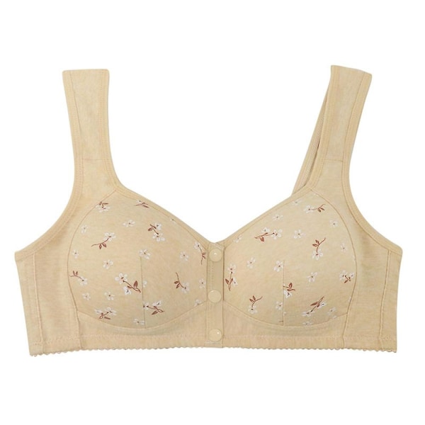 Stålringfri BH med frontknapp Pustende Camisole Bralette for Kvinner - Perfekt Black 48 110