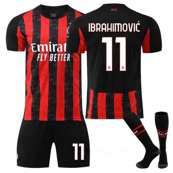 Fotbollströja för barn - AC Milan hemmatröja, Zlatan Ibrahimovic tryck #S #S #S