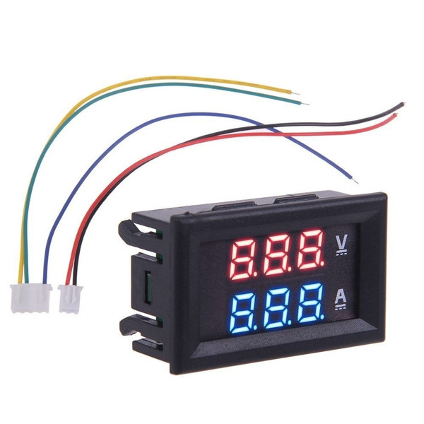 Voltmeter + Amperemeter DC 0-100V/10A - Perfekt black