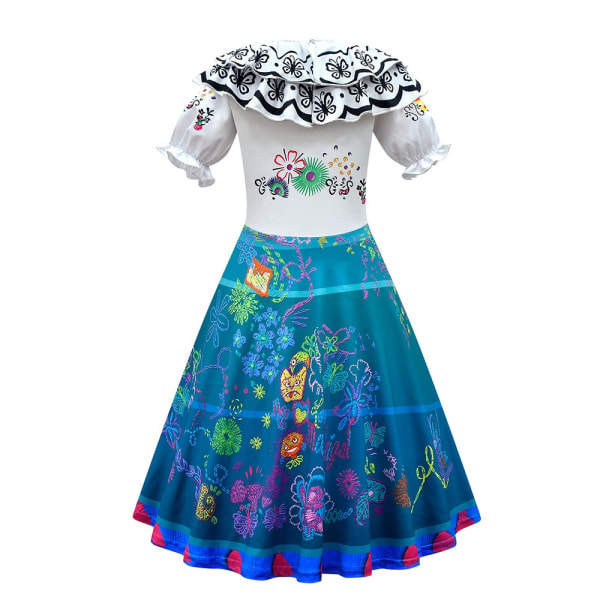 Kids Mirabel Madrigal Cosplay Mirabel Princess Dress - Perfet 110cm
