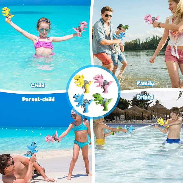 Kids Dinosaur Water Gun - Eksternt vannskytespill - Leker for Pool Beach Party - Morsom gave til barn Blå triceratops - Perfet Blue triceratops