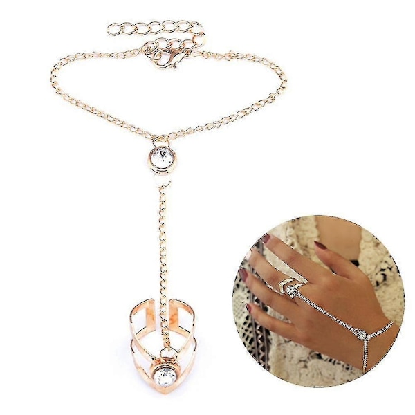 Boheme-inspireret ringarmbånd med frynser, kædearmbånd, ring, håndledsrem, armbånd - Perfekt