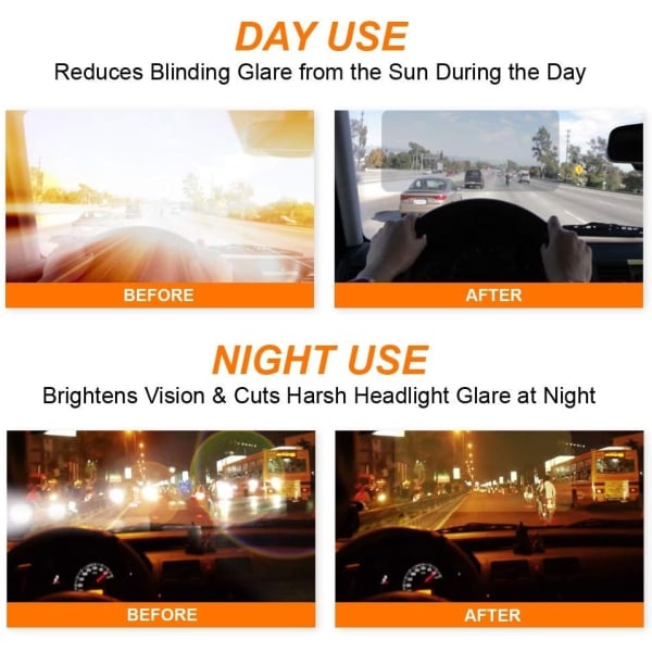 Car solskydd, förlängning (2-pack) för Day and Night HD Anti-Glar - Perfet