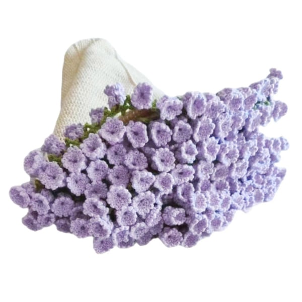 Bouquet Filt Virkningskit Virkningsstartkit Dekoration Multifunktionell Mode DIY Hantverk Stickkit för Entusiaster Perfekt som Gåva Violet