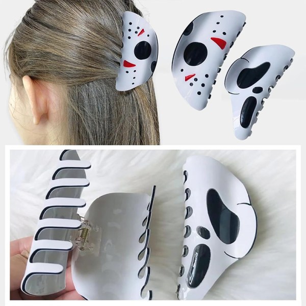 New Halloween Hair Clips Hårnål Ghost Face Hodeplagg nfit - Perfet A