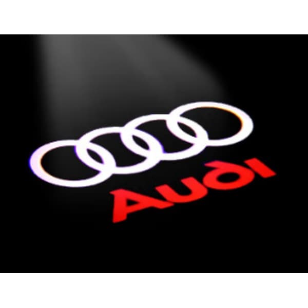 To LED-lys, kompatible med Audi dørlys logo projeksjonslys stil
